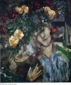 Les amoureux des fleurs contemporain Marc Chagall